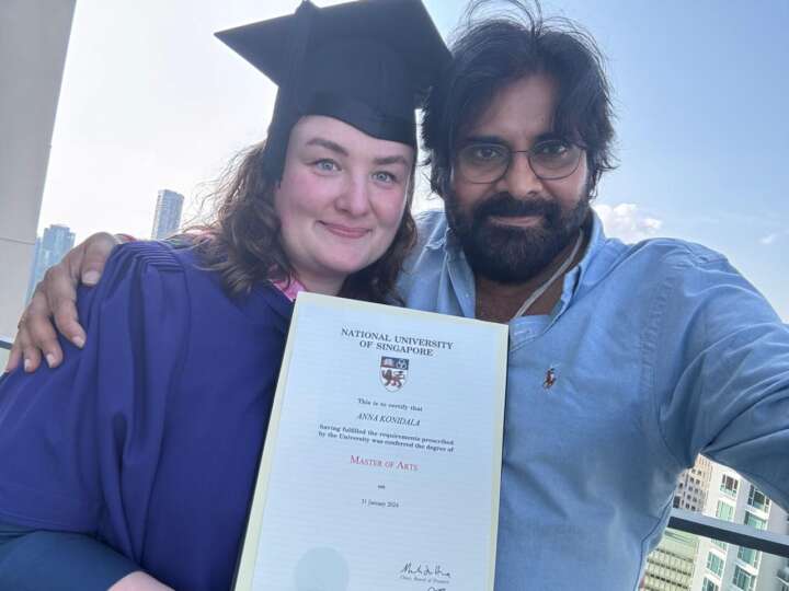 సింగపూర్ యూనివ‌ర్శిటీలో ప‌ట్టా పొందిన అనా కొణిదెల‌